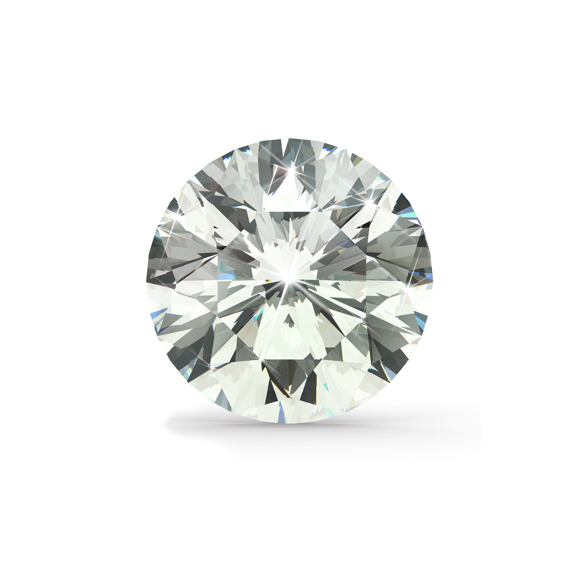 Klar/hvid diamant brilliant round cut